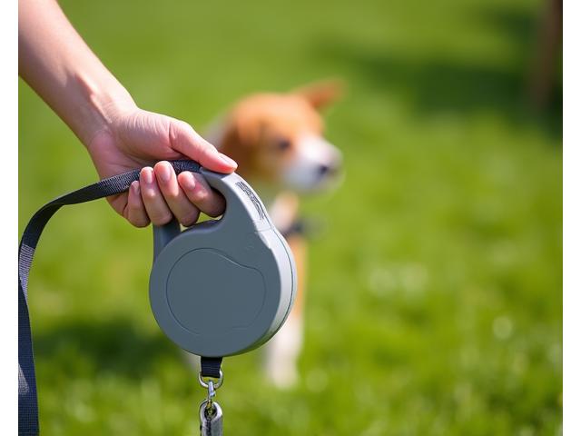 Retractable dog leash extending